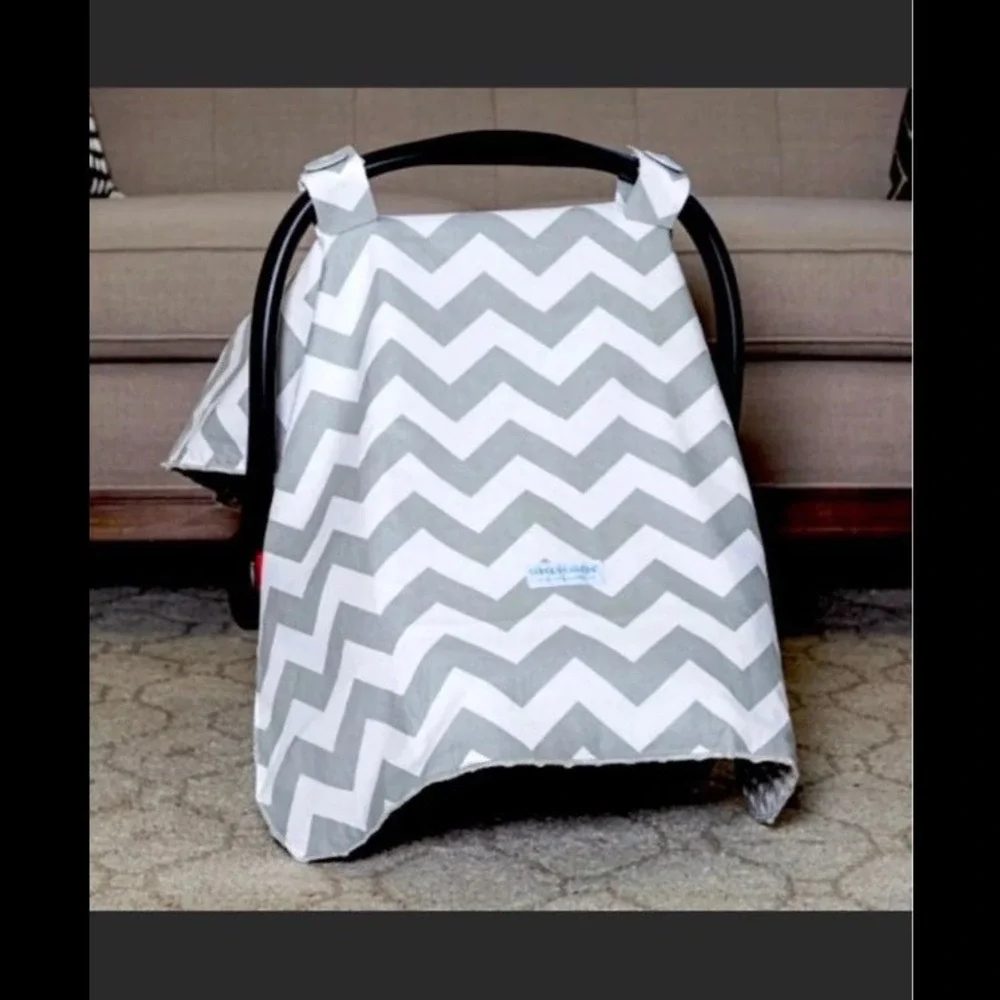 Canopy couture car seat cover boho chevron Excellent condition